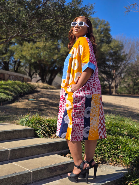 Afro Opulence Short Dress