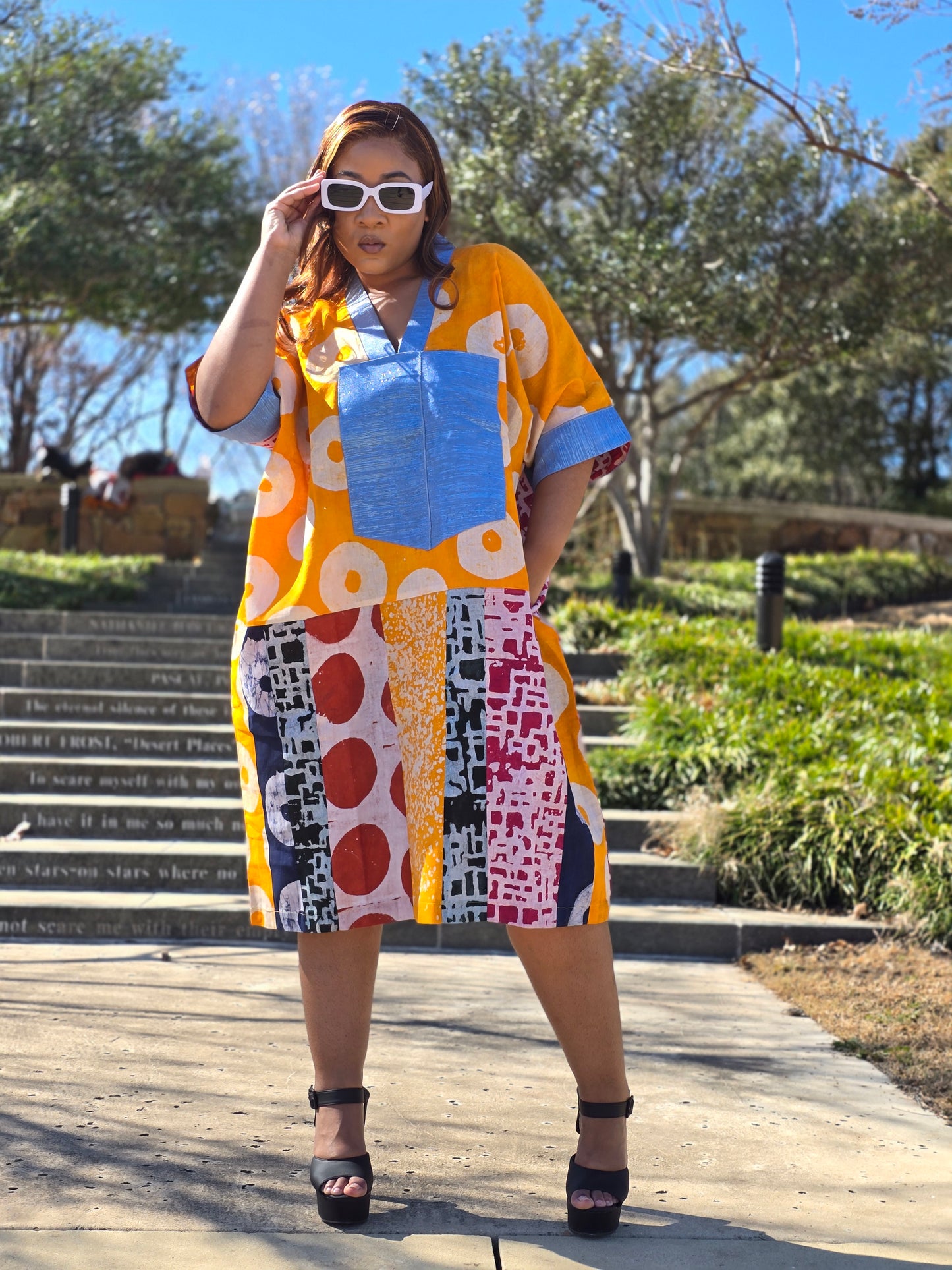 Afro Opulence Short Dress