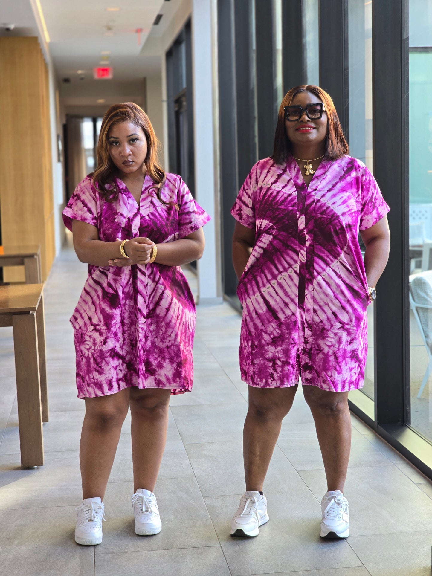 Egbaland Fuchsia pink Short Dress