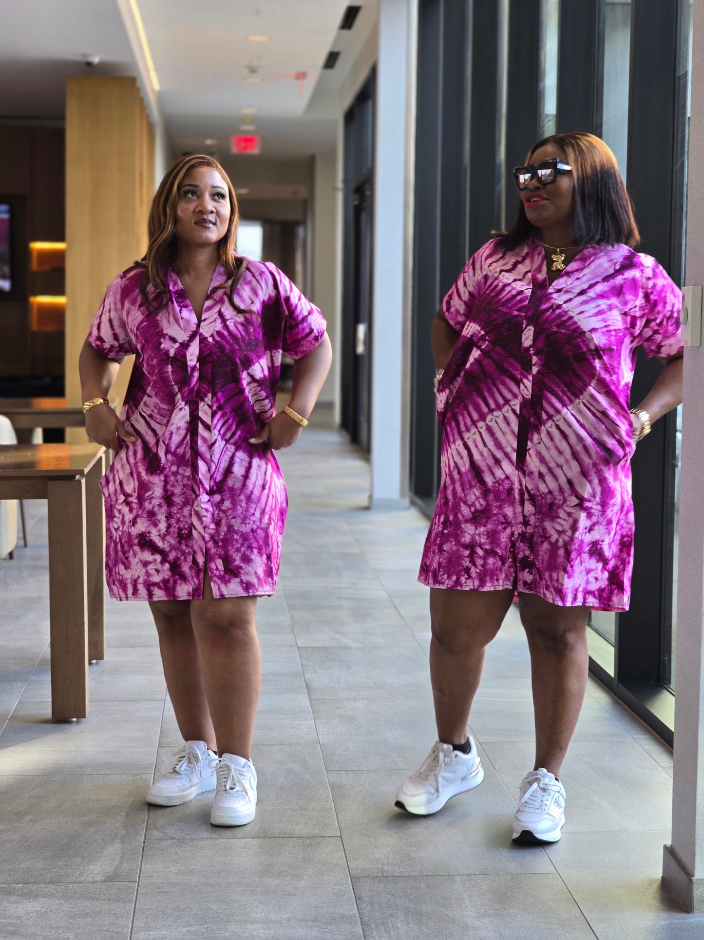 Egbaland Fuchsia pink Short Dress