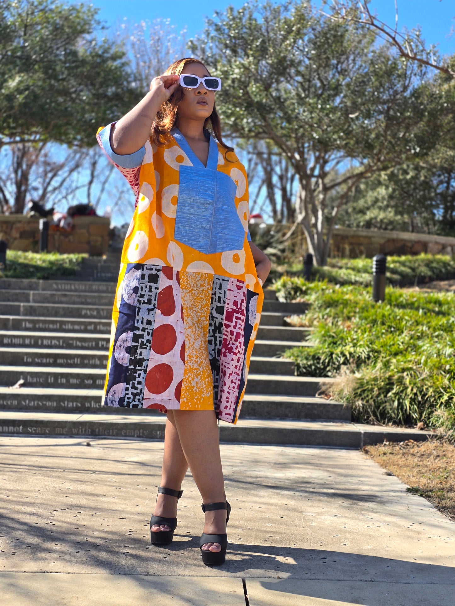 Afro Opulence Short Dress